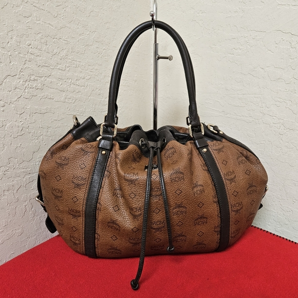 MCM Handbags - MCM Large Bucket Drawstring No Long Handle Handbag Satchel AUTHENTIC